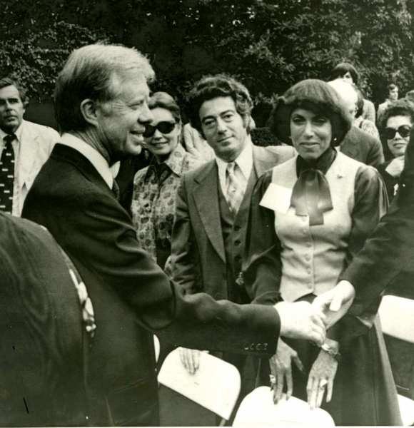 Siggi Shaking President Carter's Hand