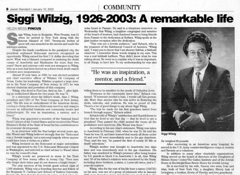 Community Article: Siggi Wilzig - A Remarkable Life