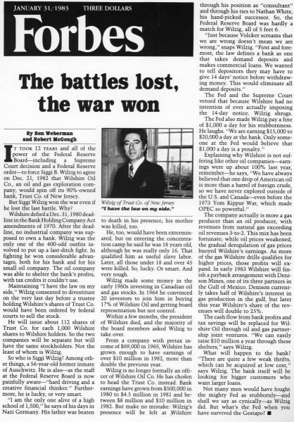 Forbes - The Battles Lost, The War Won